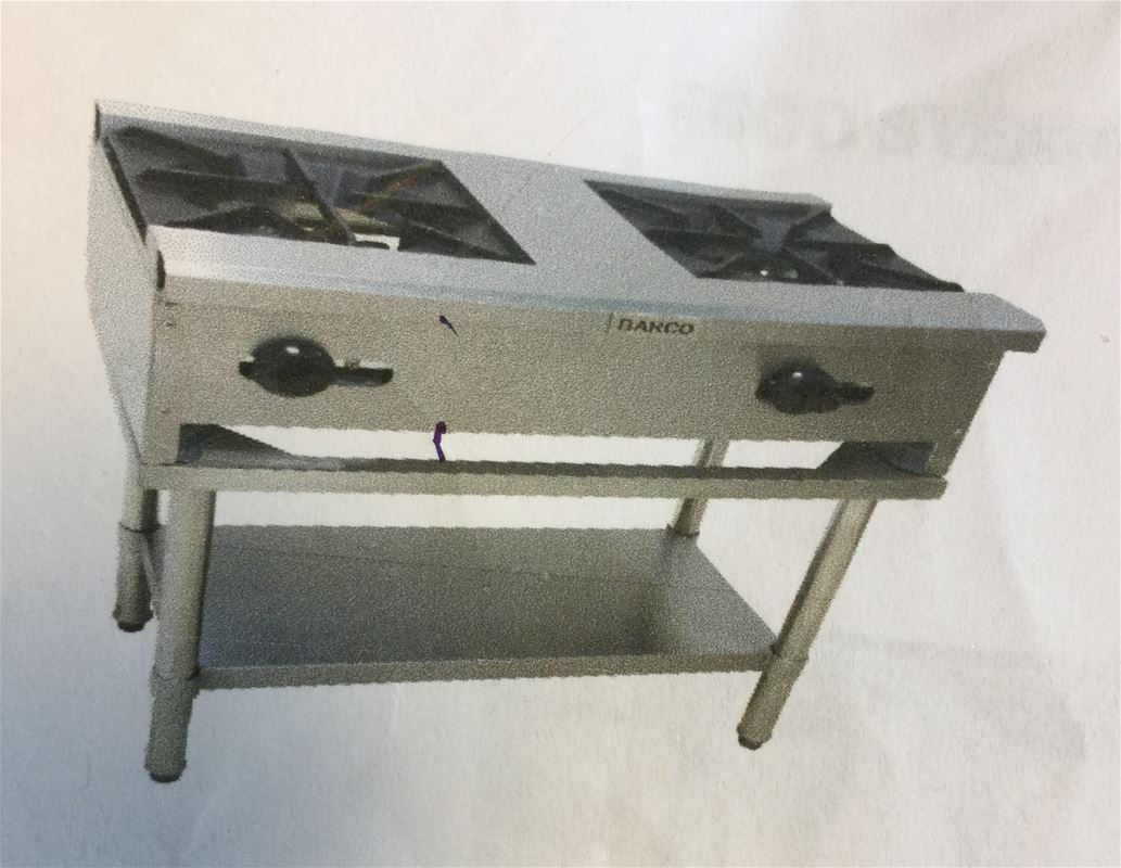 Gas Stove 2 Burners SS W/Stand