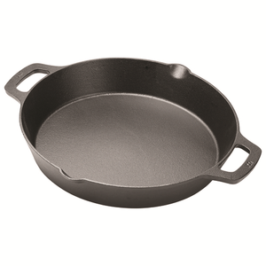 Cast Iron, Induction Skillet with Dual Loop Handles, 8" Dia, Pre-Seasoned
