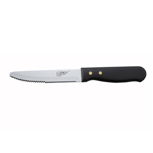 Jumbo Steak Knives, 5" Blade, Black Plastic Hdl