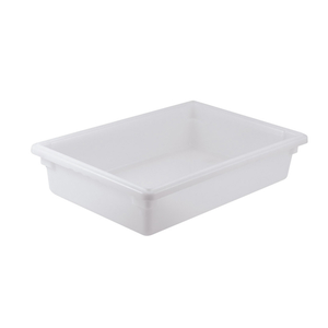 Food Storage Box, 18" x 12" x 6", White, PP
