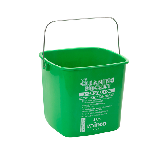 3qt Cleaning Bucket, Green Soap Solution