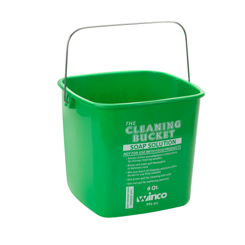 6qt Cleaning Bucket, Green Soap Solution