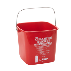 6qt Cleaning Bucket, Red Sanitizing Solution