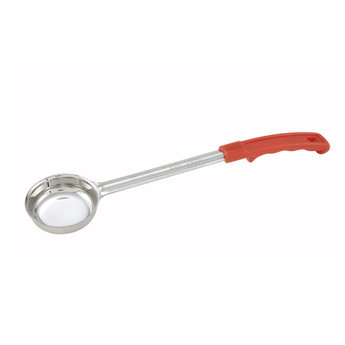 2oz Solid Food Portioner, One-piece, Red, S/S