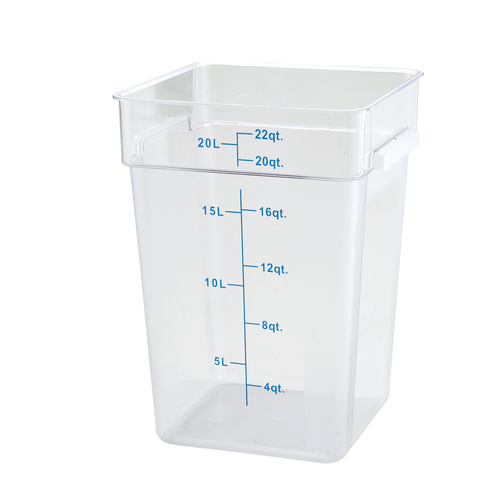 22qt Square Storage Container, Clear, PC