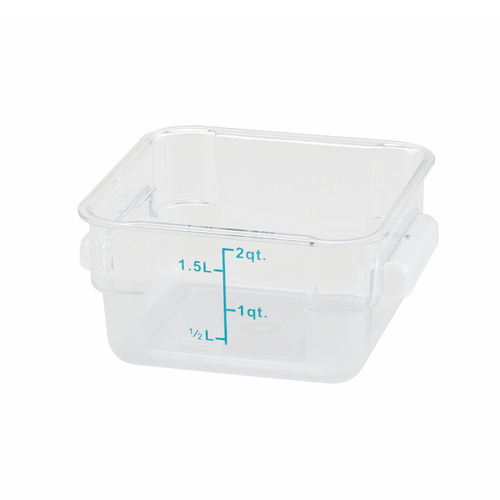 2qt Square Storage Container, Clear, PC