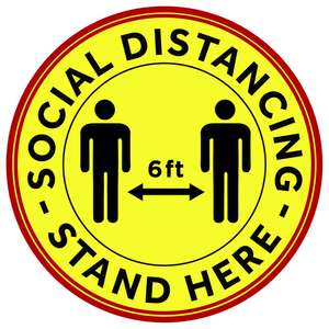 12" Round Social Distancing Sing